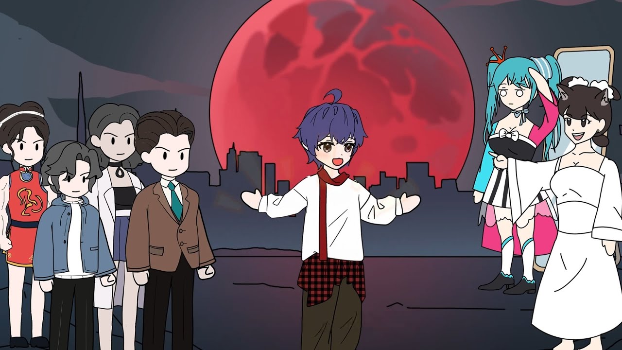 全家穿越恐怖游戏副本，没想到遇到的Boos竟然是我的师姐们!#简笔画漫画 #简笔画 #小说