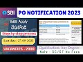 how to apply sbi po online 2023|sbi po notification 2023 apply online