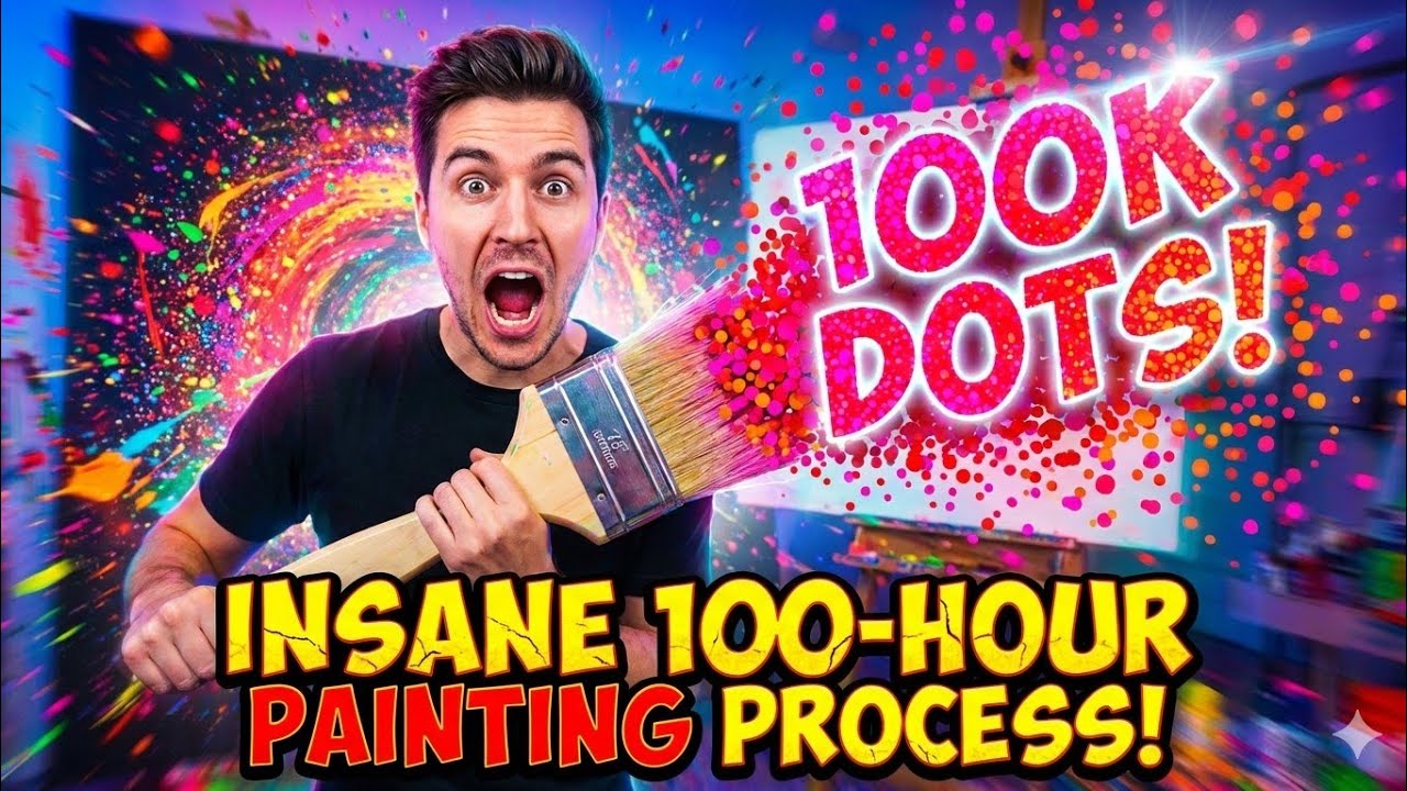 The Hypnotic Process Behind a Large-Scale Dot Painting | Noj Barker