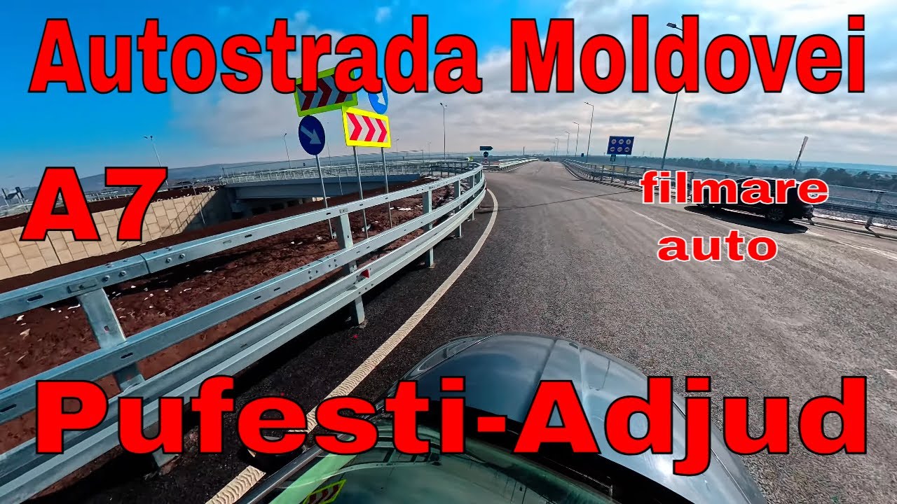 Autostrada A7 Pufesti-Adjud filmare de pe masina.A cazut camera la 130 Km/h dar a ramas intacta.
