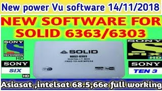 Sony network latest software for solid 6363 and 6303 | Asiasat 7& intelsat68.5&66e powevu software Net Worth