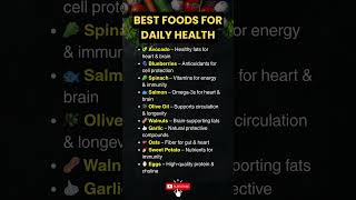 10 Best Foods for Daily Health