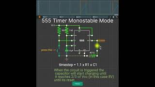 555 Timer Monostable Mode Explained #555Timer #Electronics #Engineering #CircuitDesign