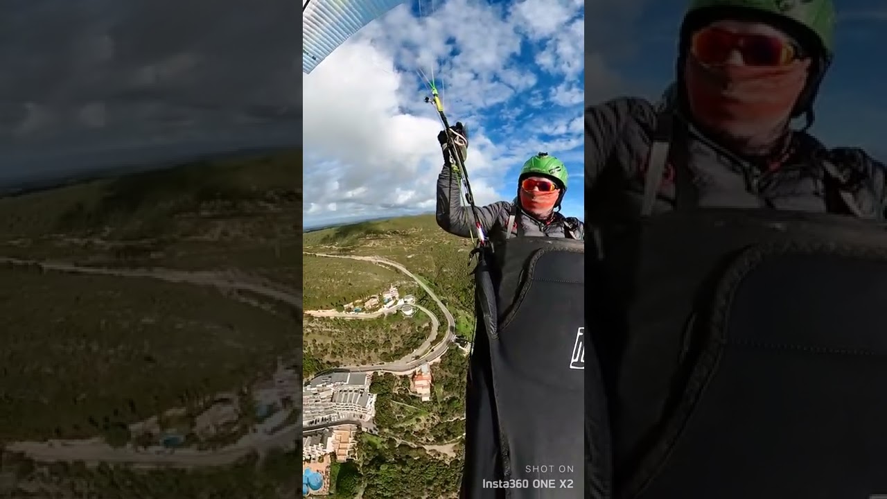 Behrooz soaring along the Sesimbra coastline