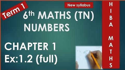 6th maths chapter 1 exercise 1.2 full answers tn samacheer Hiba maths