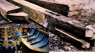 Watch a Carpenter Craft a Boat from Plastic Drums and Wooden House Columns  Woodworking Tool & FIX