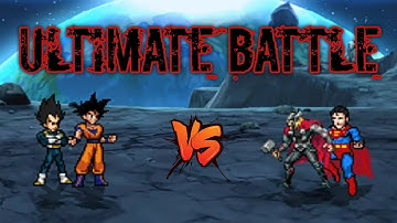 Goku & Vegeta VS Thor & Superman in Jump Force Mugen