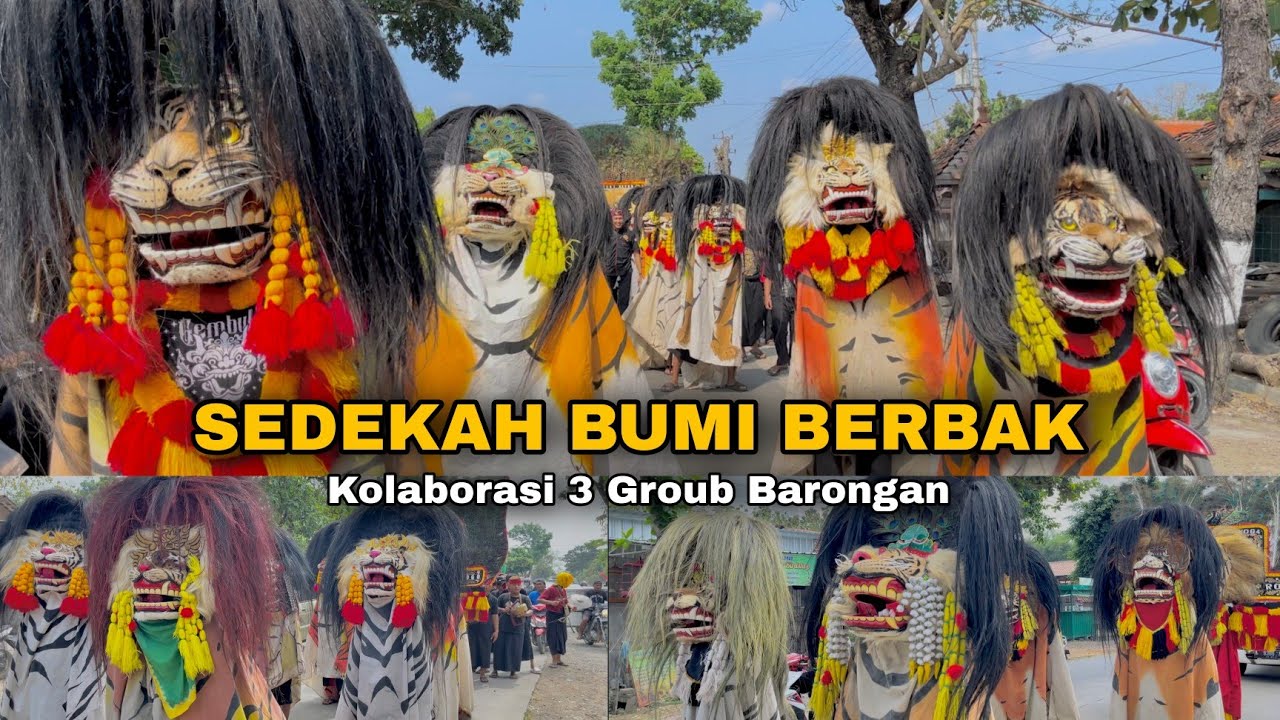 Arak Arakan Kolaborasi 3 Groub Barongan Blora & Reog Ponorogo Sedekah Bumi Berbak Ngawen 2024