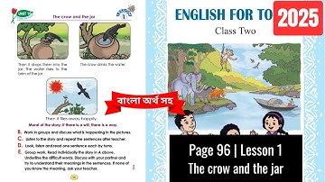 Class 2 English Page 96 Unit 10 Lesson 1 The crow and the jar | Class 2 English Page 96