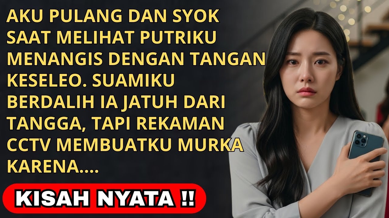 AKU KAGET LIHAT PUTRIKU MENANGIS TANGAN KESELEO SUAMI BILANG DIA JAUH DARI TANGGA - CCTV TERNYATA...