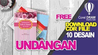 GRATIS TEMPLATE 10 DESAIN UNDANGAN PERNIKAHAN -  CORELDRAW part 1