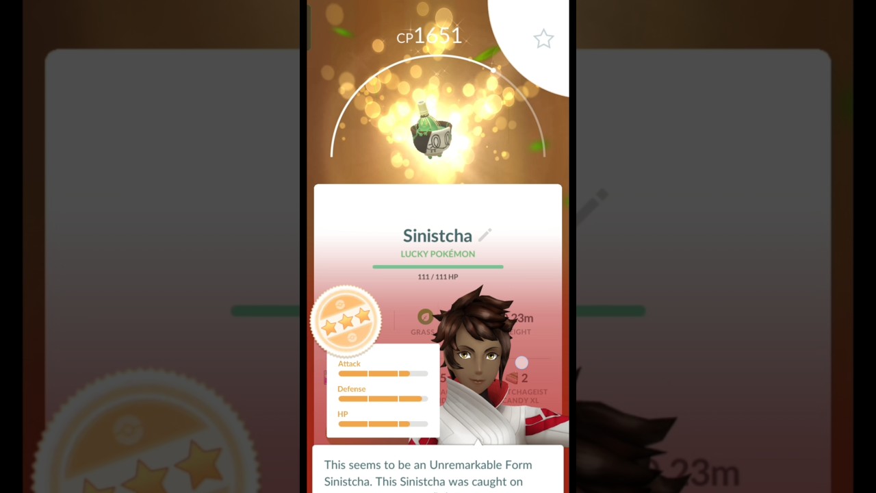 Pokemon Go -🍀Lucky Trade and Evolve from Poltchageist to Sinistcha in pokemongo😍😎😍