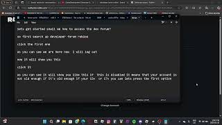 How to access the developer forum