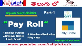 Full Payroll In Tally Prime | How To Record Salary Details In Tally Telugu|Payroll Voucher In Tally Prime News