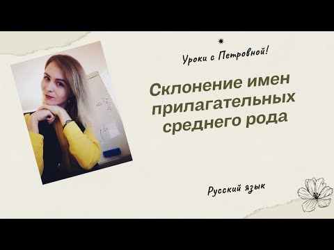 Склонение имен прилагательных среднего рода