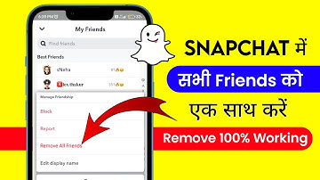 How to Remove all Friends on Snapchat at once ! Snapchat friend Remove kaise kare all ! Delete kare