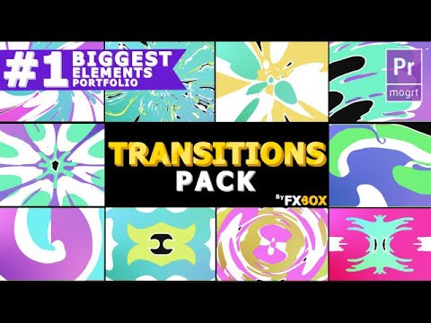 Colorful Cartoon Transitions Motion Graphics Templates