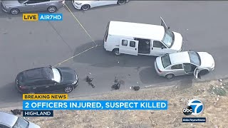 Deputy-shooting suspect killed in gun battle with San Bernardino police | ABC7