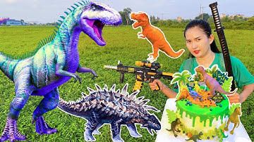 Changcady đi săn khủng long để về trang trí bánh sinh nhật - Part 86