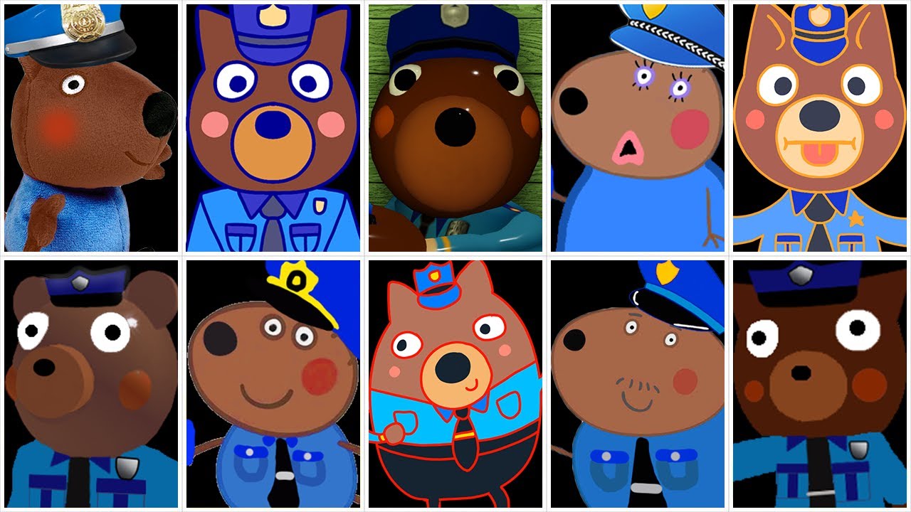 ROBLOX Piggy 2 NEW Officer DOGGY ALL JUMPSCARES INFECTEDDEVELOPER'S
