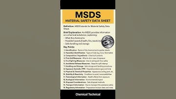 MSDS l Material Safety Data Sheet #msds #safety