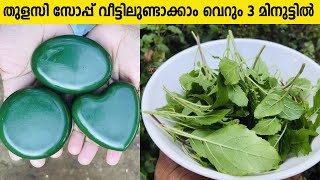 ആയുർവേദ തുളസി സോപ്പ് വീട്ടിലുണ്ടാക്കാം വെറും 3 മിനുട്ടിൽ | Thulasi soap making at home screenshot 1