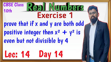 prove that if x and y are both odd positive integer then x2 + y2 is even but not divisible by 4