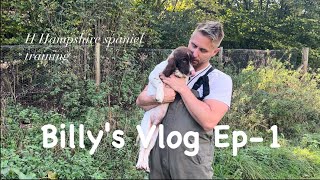 My new spaniel puppy basic retrieving,'Billy's Vlog Ep1'