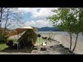 ソロキャンプ Solo camping! 絶景のプライベートビーチ「気分で！」Chapter1 準備・昼食編