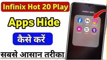 Infinix hot 20 Play me app hide kaise kare | how to hide apps in infinix hot 20 Play
