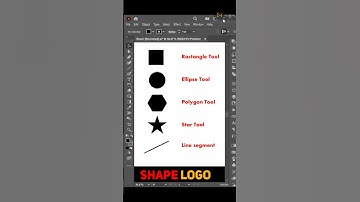 Shape tool in Illustrator  # ellipse #tool #rectangle #illustrator #polygon #star #line #shorts