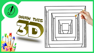 draw 3D HOLE  step by step | very easy | with dimension #3D #drawing #art