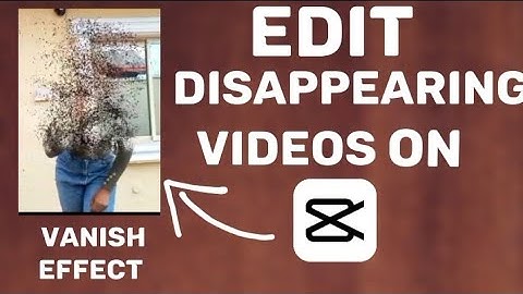 HOW TO DISAPPEAR and REAPPEAR USING CAPCUT || CAPCUT EDITING TUTORIAL
