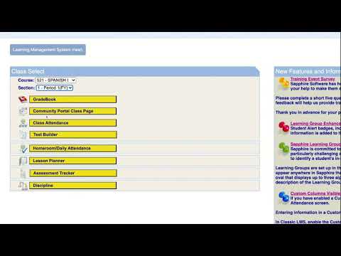 Using Sapphire Software for attendance and inputting grades