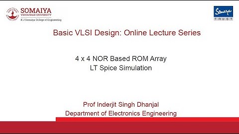 4x4 NOR based ROM Array transistor level implementation