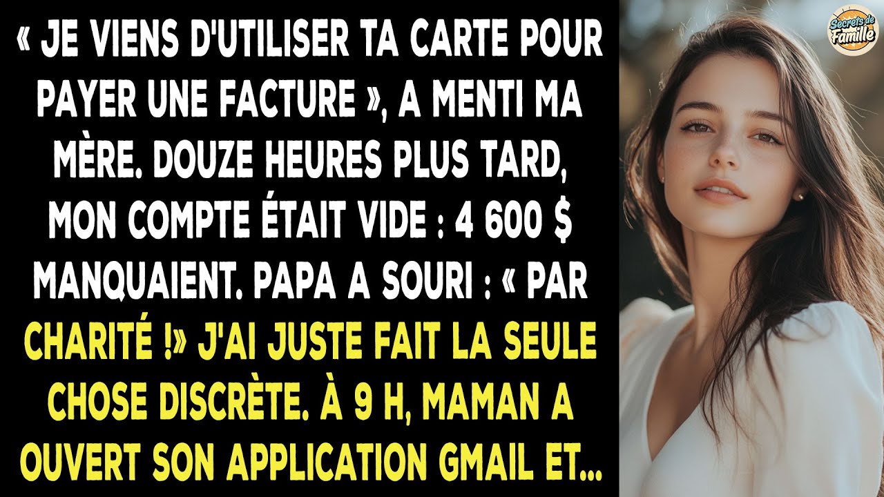 Ma Mère A Menti Sur Une Facture. 12h Après, Elle A Vidé Mon Compte De 4 600 $.