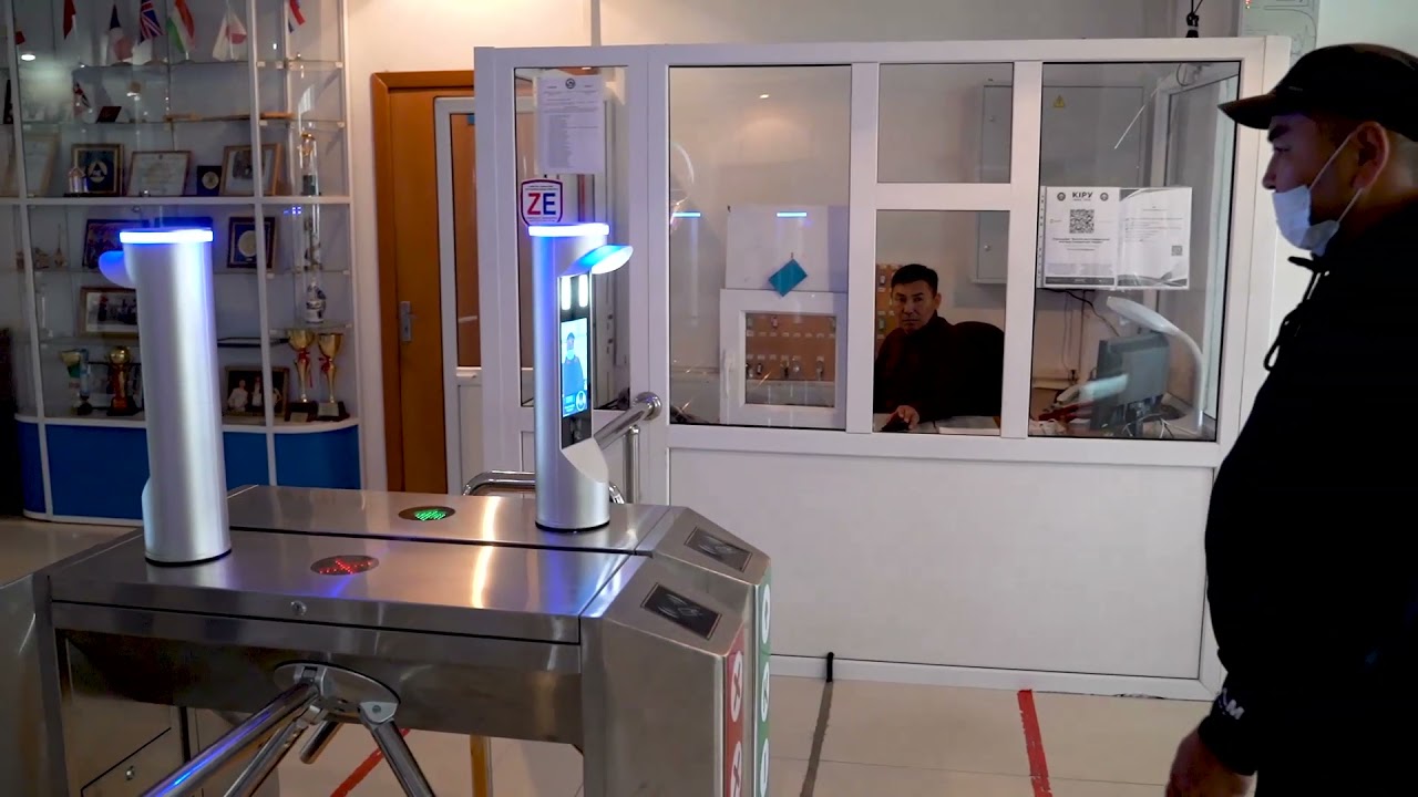 Установка турникетов с разпознаванием лица режим маски  режим температуры  по всему Казахстану