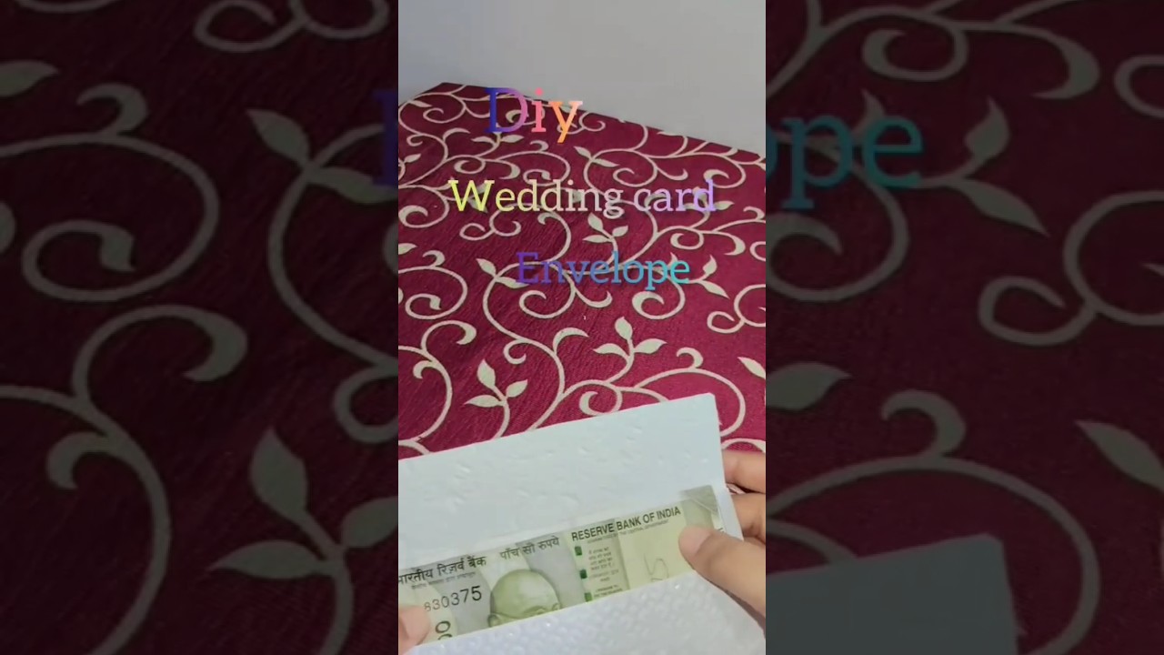 DIY  Envelope wedding card reuse