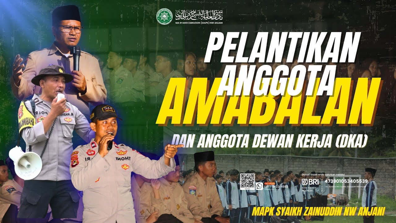 Dilantiknya Anggota Ambalan dan Anggota Dewan Kerja Ambalan (DKA) MAPK Syaikh Zainuddin NW Anjani!