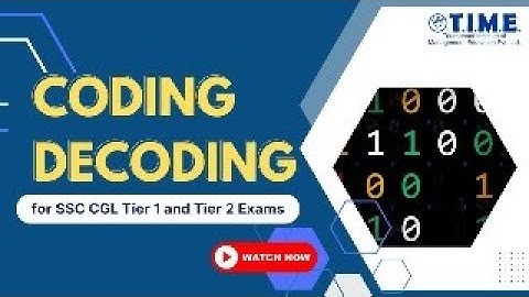 Coding-Decoding for SSC CGL Tier 1 and Tier 2 Exams