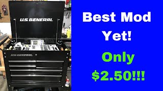 Cheapest Harbor Freight Tool Box Mod | US General 5 Drawer Cart Mods | Before and After