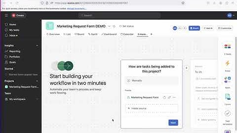 How to Use Asana Workflows for Handling Work Requests