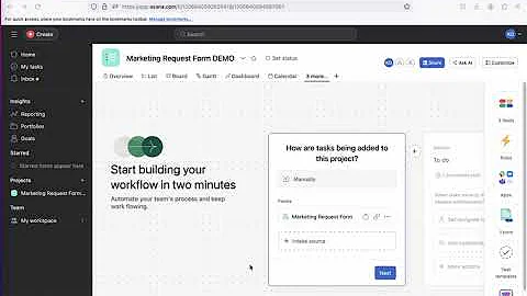 How to Use Asana Workflows for Handling Work Requests