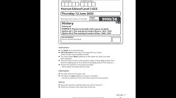 Merged 2025 Pearson EDEXCEL A Level History Paper 3 And Mark Scheme 9hi0 38