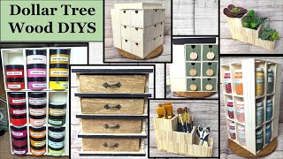 ⭐⭐MUST TRY DOLLAR TREE WOOD DIY | Dollar Tree Wood Organizer | Craft Room Organization | Wood Glue⭐⭐