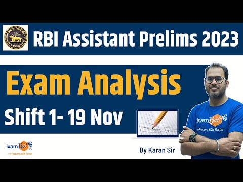 RBI Assistant Exam Analysis 2023 | RBI Assistant 19 Nov, Shift 1 Asked Questions & Expected Cut Off