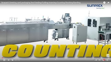 Greeting card packing line Friction feeder Feed Folding Inserting Counting Stacking Banding machine