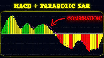 This indicator is the combination of MACD + Parabolic SAR.