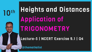 The angle of elevation of the top of a tower from a point on the ground, which is 30 m away from the