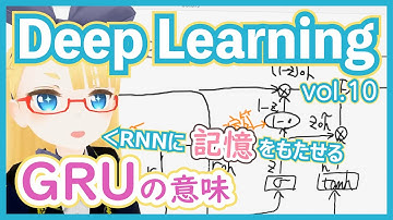 【深層学習】GRU - RNN に記憶をもたせる試みその1【ディープラーニングの世界 vol. 10 】 #066 #VRアカデミア #DeepLearning #GatedRecurrentUnit